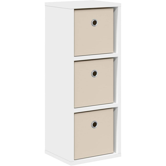 Credenza Compatta con Cassetto Mobile Contenitore Bianco