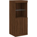 Credenza con Luci LED Rovere Marrone 41 x 37 x 100 cm